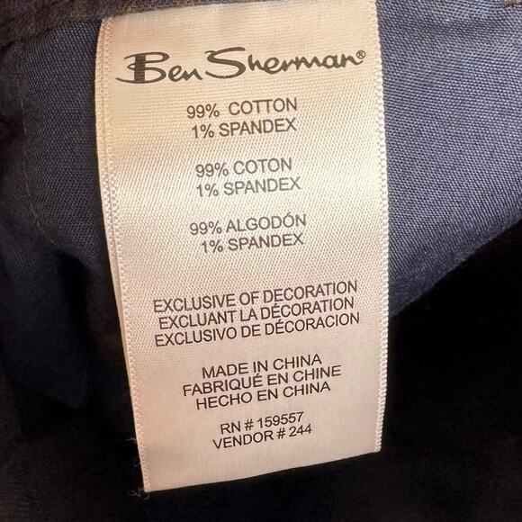 The Original Ben Sherman Dark Chocolate Check Print Straight Fit Size 28x34 - Picture 6 of 9